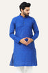 Veshbhoshaa Bluesaanchi Blue Textured Men'S Kurta Set